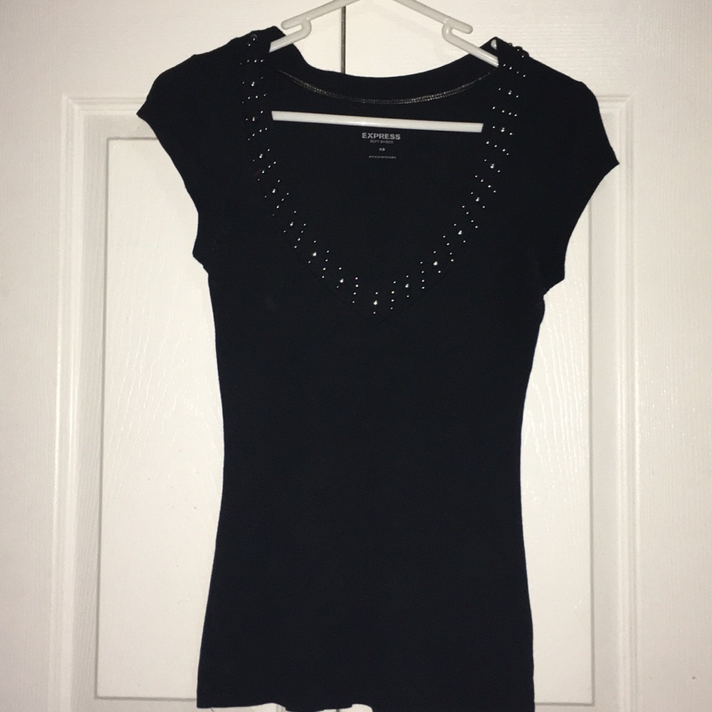 Express low cut studded shirt
